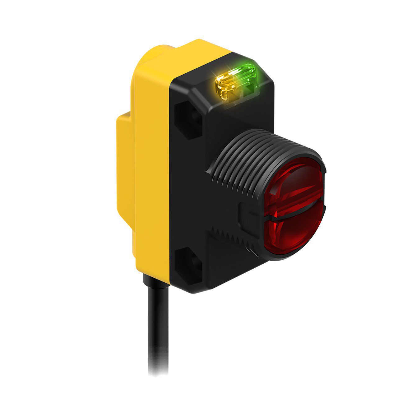 Banner Engineering Photoelectric Sensor; Convergent; Rectangular; 43mm Range; 10-30VDC; NPN; LO/DO Configurable; 2m Potted Cable